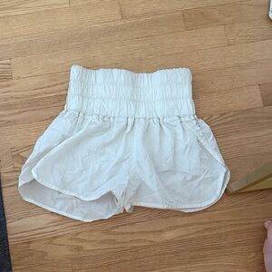 FP Movement by Free People Cream High-Waisted Shorts
